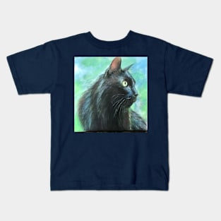 A Black Cat on a Bright Day Kids T-Shirt